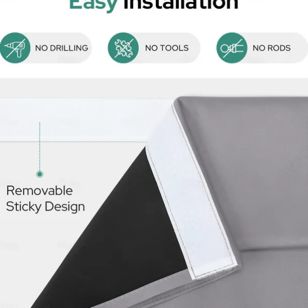 100% Blackout French Door Curtains, Privacy Door Curtains for Window, Room Darkening Blinds, Thermal Insulated Window Shades for Bedroom, 1 Panel