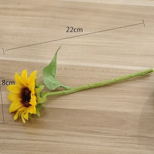 6 Branches Sunflower Artificial Flowers Home Decoration Wedding Supply 8X22cm/3X9",Fake Flowers For Wedding Arch Garden Wall Home Party Hotel Office Arrangement Decoration