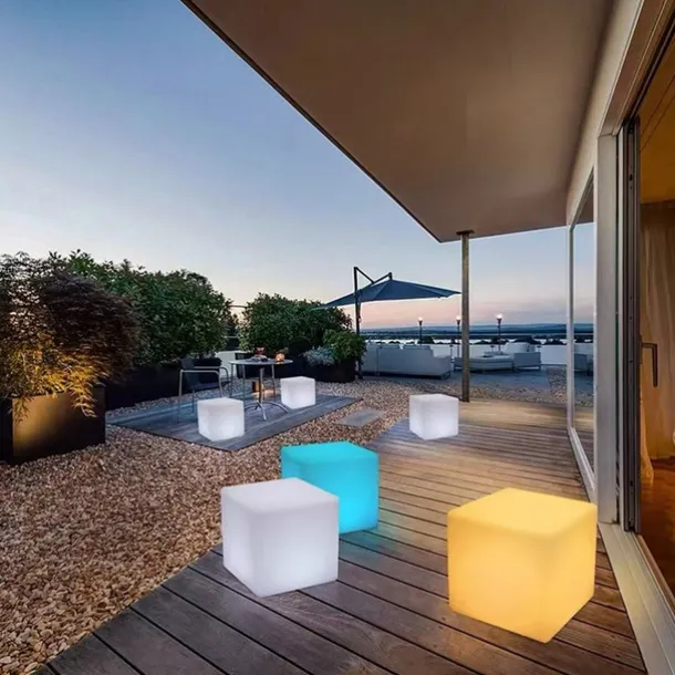 16 Color Switching Luminous Square Light Remote Control USB Charging Waterproof LED Luminous Cube LED Square Light Design Light Party Decoration Light