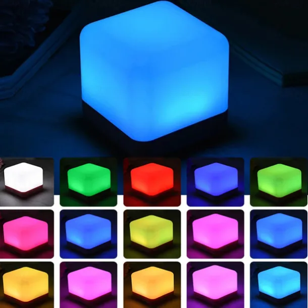 16 Color Switching Luminous Square Light Remote Control USB Charging Waterproof LED Luminous Cube LED Square Light Design Light Party Decoration Light