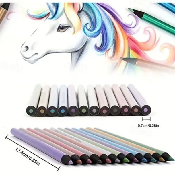 18 Colors Metallic Pencils Colored Pencils Drawing Colored Pencils Art Supplies