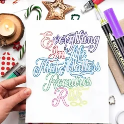 8/12/24 Colors Outline Markers Self Double Line Self-Outline Metallic Pens For Scrapbook Photo Album Gift Card Making Easter Eggs Art Crafts