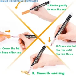 8/12/24 Colors Outline Markers Self Double Line Self-Outline Metallic Pens For Scrapbook Photo Album Gift Card Making Easter Eggs Art Crafts