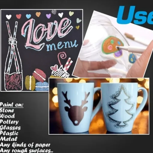 10/20 Colours Metallic Marker Pens For Glass Paint Rock Painting Stone DIY Card Making Plastic Pottery Wood Metal SurfacePerfect For Easter Decoration