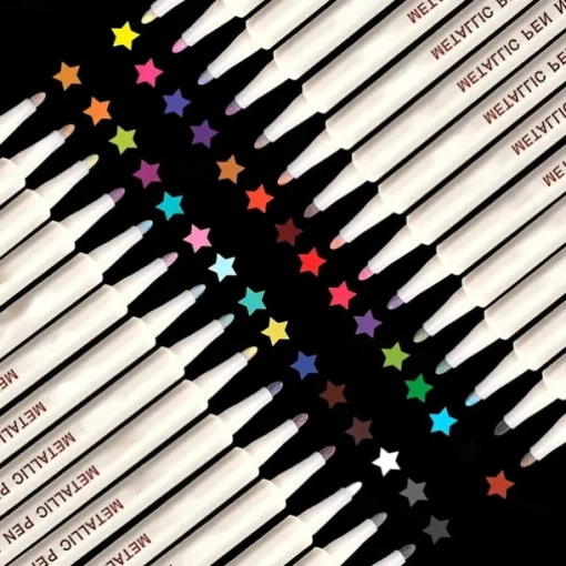 10/20 Colours Metallic Marker Pens For Glass Paint Rock Painting Stone DIY Card Making Plastic Pottery Wood Metal SurfacePerfect For Easter Decoration