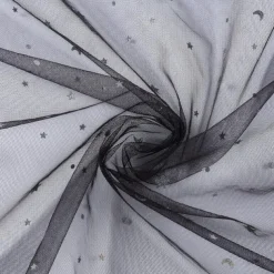 4 Corner Post Mosquito Net with Star-Mooon Pattern for Adult Teen Girls Boys Bed ; Bed Canopy for Twin/Full/Queen/King Size Bed