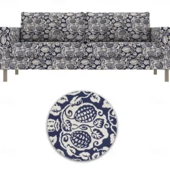 100% Cotton 3 Seater Floral Sofa Cover Quilted Cotton Slipcovers KARLcover LITB PRIME cover