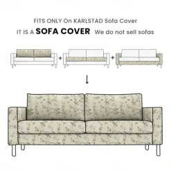 100% Cotton 3 Seater Floral Sofa Cover Quilted Cotton Slipcovers KARLcover LITB PRIME cover