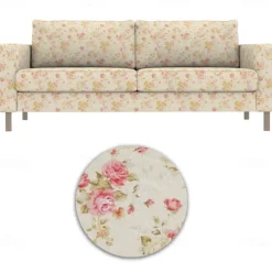 100% Cotton 3 Seater Floral Sofa Cover Quilted Cotton Slipcovers KARLcover LITB PRIME cover