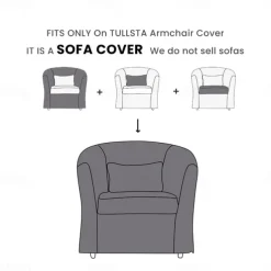 100% Cotton Armchair Cover Solid Color Quilted Cotton Slipcovers TULLcover LITB PRIME cover
