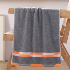 100% Cotton 34*74cm Absorbent Face Towels,Thickened Men's Couple Cotton Towels, Highly Absorbent Towels For Bathrooms, Gyms, Hotels And Spas, Solid Color Bath Towel