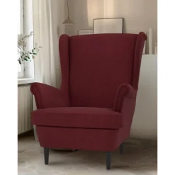 100% Cotton Cover For Wingback Chair Solid Color Quilted Slipcovers STANDcover LITB PRIME cover