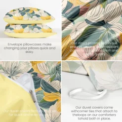 100% Cotton Duvet Cover Set Floral Pattern Comforter Set Soft 3-Piece Luxury Bedding Set Home Decor Gift King Queen Full Sizehree Piece Set