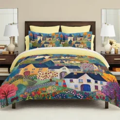 100% Cotton Duvet Cover Set Landscape Pattern Set Soft 3-Piece Luxury Bedding Set Home Decor Gift King Queen Duvet Cover