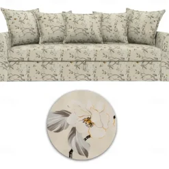 100% Cotton Floral Sofa Cover Quilted Cotton Slipcovers HOLcover LITB PRIME cover