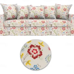 100% Cotton Floral Sofa Cover Quilted Cotton Slipcovers HOLcover LITB PRIME cover