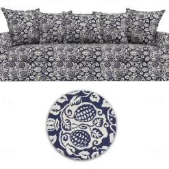 100% Cotton Floral Sofa Cover Quilted Cotton Slipcovers HOLcover LITB PRIME cover