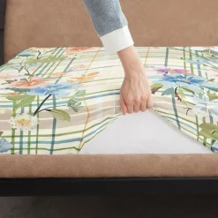 100% Cotton Floral Stripe Spring Pattern Fitted Sheet Set Ultra Soft Breathable Silky Bed Sheets Deep Pocket Bedding Sheets 3 Piece Queen King Size