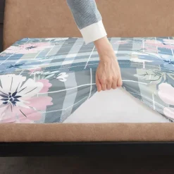 100% Cotton Floral Stripe Spring Pattern Fitted Sheet Set Ultra Soft Breathable Silky Bed Sheets Deep Pocket Bedding Sheets 3 Piece Queen King Size