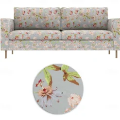 100% Cotton 2-Seat 3-Seat Sofa Cover Floral Quilted Slipcovers PARcover LITB PRIME cover