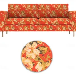 100% Cotton 2-Seat 3-Seat Sofa Cover Floral Quilted Slipcovers PARcover LITB PRIME cover