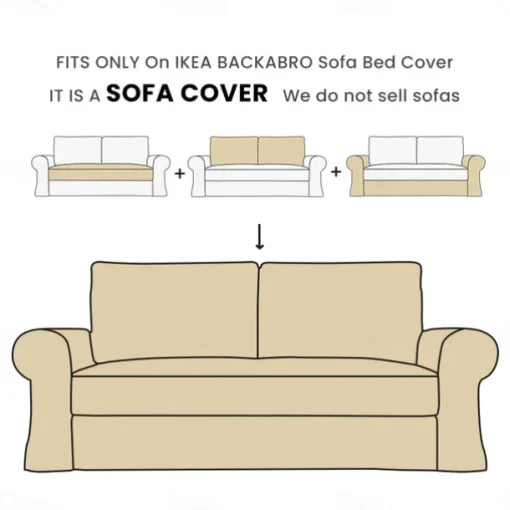 100% Cotton Sofa Bed Cover Solid Color Quilted Cotton Slipcovers BACKcover LITB PRIME cover