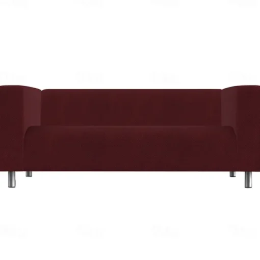 100% Cotton Sofa Cover Burgundy Solid Color Quilted Slipcovers KLIPPcover LITB PRIME cover