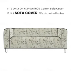 100% Cotton Sofa Cover Floral Quilted Slipcovers KLIPPcover LITB PRIME cover