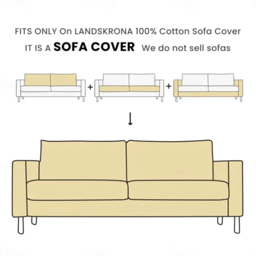 100% Cotton Sofa Cover Solid Color Quilted Cotton Slipcovers LANDcover LITB PRIME cover