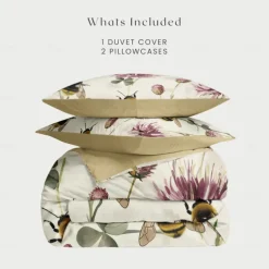 100% Cotton Sunflower Plant Serie Plush Duvet Cover 3-Piece Set Short Fluff for Summer Soft Skin Friendly Comfy Lightweight