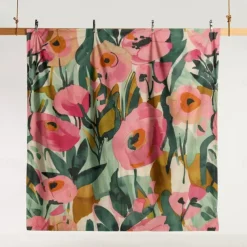 100% Cotton Tropical Plant Flower 3-Piece Duvet Set for Hotel Bedroom Guest Room Hotel Bedding Comfy Set 1 Duvet Cover 2 Pillowcase