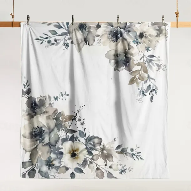 100% Cotton Vintage Floral Series Duvet Cover 3-Piece Set Short Fluff for Summer Soft Skin Friendly Comfy Lightweight