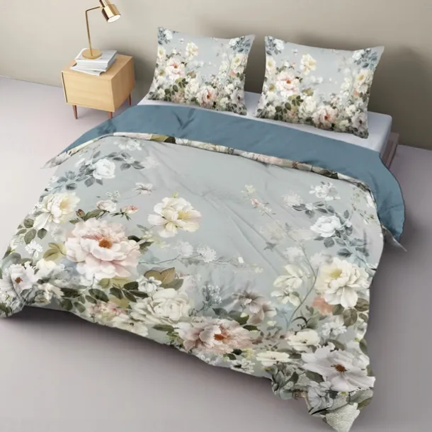 100% Cotton Vintage Floral Series Duvet Cover 3-Piece Set Short Fluff for Summer Soft Skin Friendly Comfy Lightweight
