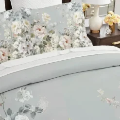 100% Cotton Vintage Floral Series Duvet Cover 3-Piece Set Short Fluff for Summer Soft Skin Friendly Comfy Lightweight