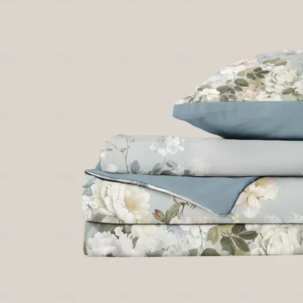 100% Cotton Vintage Floral Series Duvet Cover 3-Piece Set Short Fluff for Summer Soft Skin Friendly Comfy Lightweight