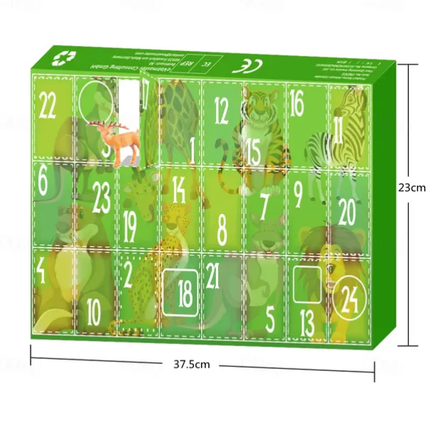 24 Day Animal Toy Advent Calendar Christmas Advent Calendar 2025 Christmas Countdown Calendar Gift for Girls and Boys