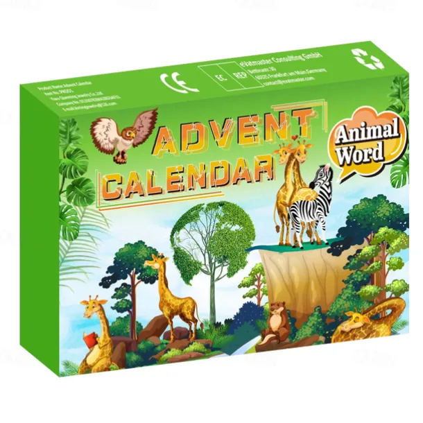 24 Day Animal Toy Advent Calendar Christmas Advent Calendar 2025 Christmas Countdown Calendar Gift for Girls and Boys