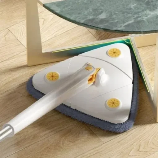 360 Degree Rotatable Adjustable Cleaning Mop - Imitation Hand Twist Quick Dry Mop, Extendable Triangle Mop 360° Rotatable Adjustable 130 cm Cleaning Mop