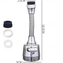 360 Degree Rotate Faucet Booster Adjustable Shower Water Saver Extender Splashproof Filter Tap Device Kitchen