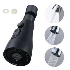 3 Functions Spray Head 360 Swivel Faucet Spayer Head G1/2 Water-saving Sink Aerator for Kitchen Faucet Replacement Spray Head
