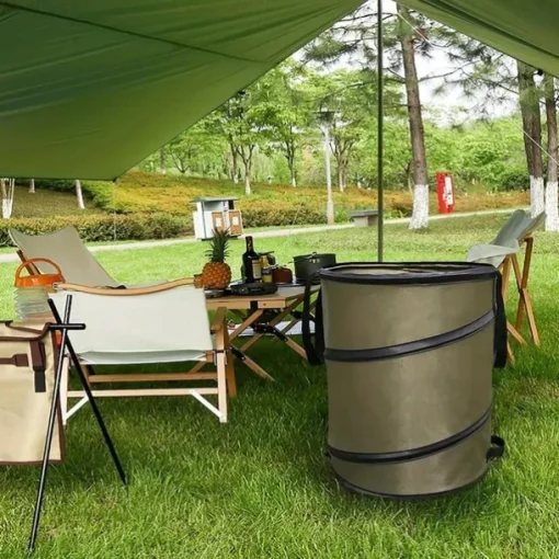 30 Gallon Collapsible Container Gardening Bag, Camping Trash Can, Pop-Up Trash Can/Recycle Bin, Car Garbage Can, Reusable Outdoor Trash Garden Yard Trash Bag, Foldable Camping Recycling Bin