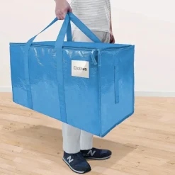 24 Gallon Extra Large Heavy Duty Foldable Moving Bags with Zipper And Stronger Handle, Can Be Carried And Moved, Foldable, Suitable For Moving, Traveling, Dormitory Storage, Waterproof Material