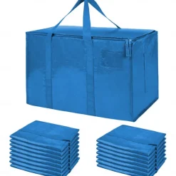 24 Gallon Extra Large Heavy Duty Foldable Moving Bags with Zipper And Stronger Handle, Can Be Carried And Moved, Foldable, Suitable For Moving, Traveling, Dormitory Storage, Waterproof Material