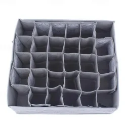 30 Grids Foldable Underwear Storage Box, Non Woven Fabric Multiple Cells Socks Organizer, Bras Drawer Organizer