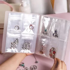 84 Grids/1 Set or 160 Grids with Small Pouches Jewelry Storage Box: Earrings, Anti-oxidation Rings, Bracelets, Transparent Dust-proof Storage Bags for Necklaces, Accessories, Sealed Bags for Jewelry Preservation