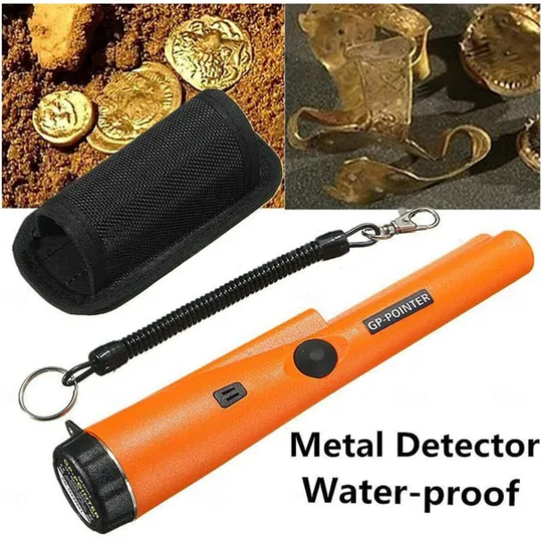 700 Handheld Metal Detector Waterproof GP Pointer with LED Light for Outdoor Treasure Hunting, Archaeology & Security Inspection