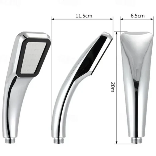 300 Holes Super Pressure Shower Head With Chrome Square Rainfall Handhold Water Saving Sprayer,Stainless Steel Plate and Durable Material