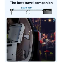 9 in 1 Cigarette Lighter Splitter, 210W Cigarette Lighter Adapter with PD/QC 3.0 * 2 Charge(3.3FT Cable), 12V/24V Independent Switches DC Cigarette Outlet Car Charger for All Car Devices