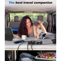 9 in 1 Cigarette Lighter Splitter, 210W Cigarette Lighter Adapter with PD/QC 3.0 * 2 Charge(3.3FT Cable), 12V/24V Independent Switches DC Cigarette Outlet Car Charger for All Car Devices