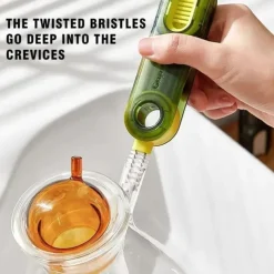 3 in 1 Cup Lid Gap Cleaning Brush Set, Multifunctional Insulation Bottle Cleaning Tools, Mutipurpose Tiny Silicone Cup Holder Cleaner, Home Kitchen Cleaning Tools